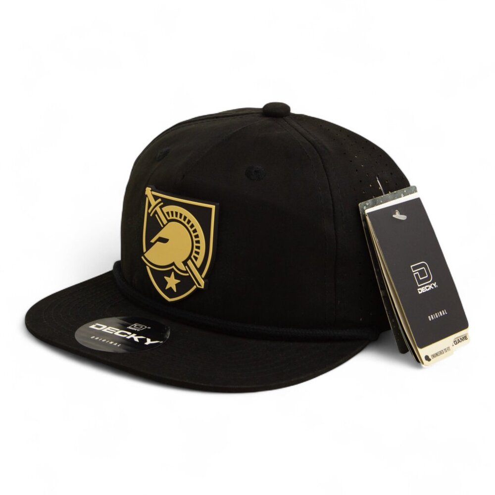 Army Black Knights 3D Perforated Rope Hat- Black